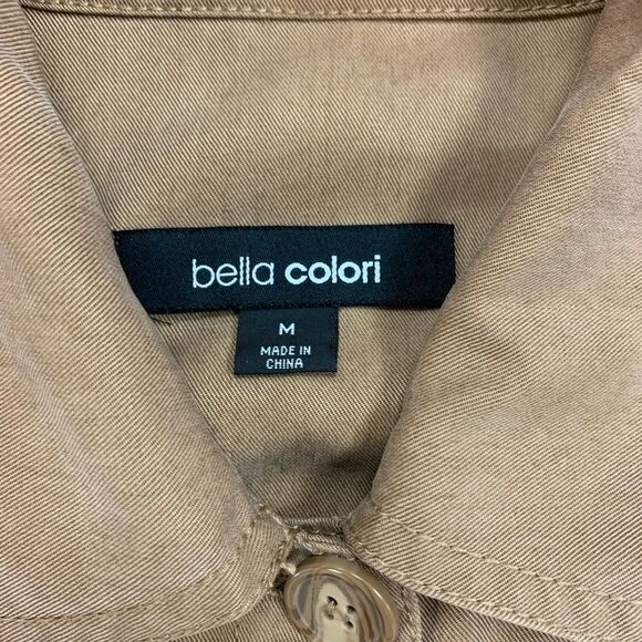 Bella Colori Brown Lyocell Casual Jacket sz M - Picture 2 of 5